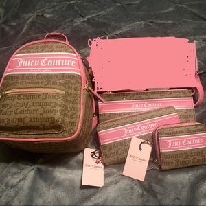 Juicy Couture Gothic logo backpack set